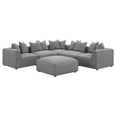 Jennifer Upholstered Armless Chair Grey - 551594