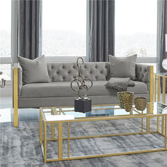 Eastbrook Velvet Upholstered Tufted Sofa Grey - 509111