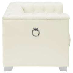 Chaviano Upholstered Track Arm Accent Chair Pearl White - 505393