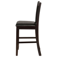 Lavon Upholstered Counter Height Stools Black and Espresso (Set of 2) - 102889