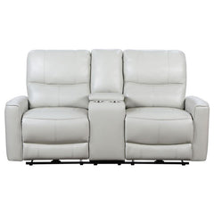 Greenfield Upholstered Power Reclining Loveseat Ivory - 610262P