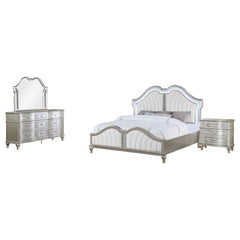 Evangeline 4-piece Eastern King Bedroom Set Silver Oak - 223391KE-S4
