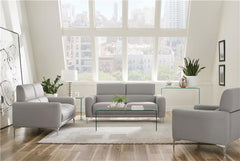 Glenmark Upholstered Track Arm Accent Chair Taupe - 509733