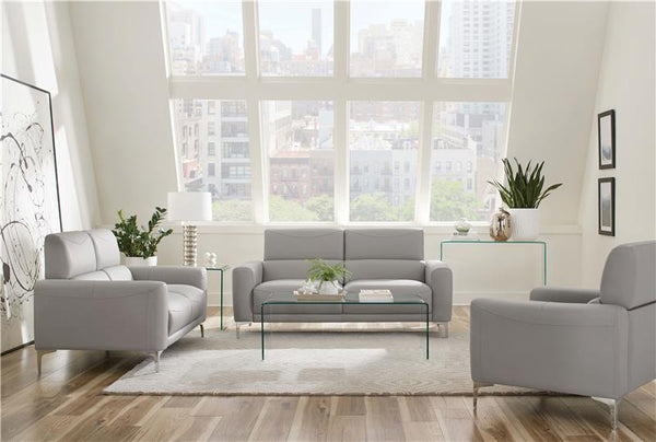 Glenmark 3-piece Upholstered Track Arm Sofa Set Taupe - 509731-S3