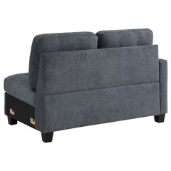 Georgina Upholstered RAF Chair Steel Grey - 551704RAF