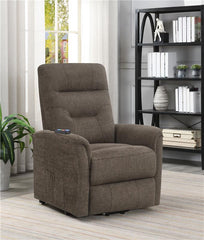 Henrietta Upholstered Power Lift Massage Chair Brown - 609404P