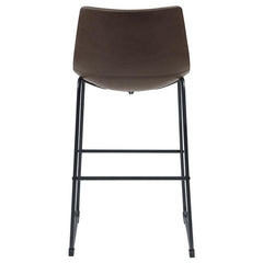 Michelle Armless Bar Stools Two-tone Brown and Black (Set of 2) - 102536