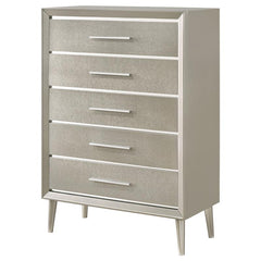 Ramon 5-drawer Bedroom Chest Metallic Sterling - 222705