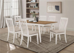 Nogales Vertical Slat Back Dining Side Chair Off White (Set of 2) - 122302