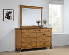 Brenner 8-drawer Dresser with Mirror Rustic Honey - 205263M