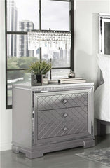 Eleanor 2-drawer Nightstand Metallic Mercury - 223462