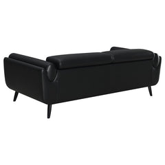 Shania 3-piece Upholstered Low Back Sofa Set Black - 509921-S3