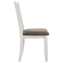 Appleton Ladder Back Dining Side Chair White and Brown (Set of 2) - 110412