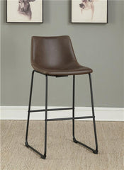 Michelle Armless Bar Stools Two-tone Brown and Black (Set of 2) - 102536