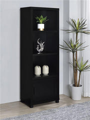 Jupiter 3-shelf Engineered Wood Media Tower Black - 707756