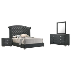 Melody 4-piece Queen Bedroom Set Grey - 223381Q-S4