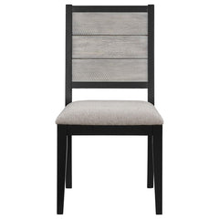 Elodie 5-piece Dining Table Set with Extension Leaf Grey and Black - 121221-S5
