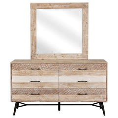 Marlow 6-drawer Dresser with Mirror Rough Sawn Multi - 215763M