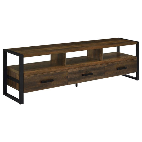 James 3-drawer Engineered Wood 71" TV Stand Dark Pine - 704283