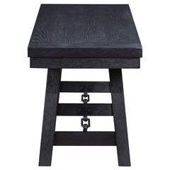 Newport 6-piece Rectangular Trestle Table Dining Set witih Bench Black - 108141-S6