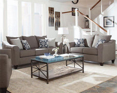 Salizar 2-piece Upholstered Flared Arm Sofa Set Grey - 506021-S2