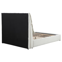 Gwendoline Upholstered Eastern King Panel Bed White - 306040KE