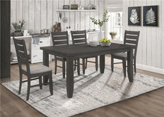 Dalila 5-piece Rectangular Dining Set Grey and Dark Grey - 102721GRY-S5