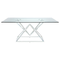 Beaufort 5-piece Dining Set Dark Grey and Chrome - 109451-S5