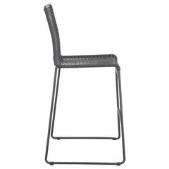 Jerome Upholstered Bar Stools with Footrest (Set of 2) Charcoal and Gunmetal - 192064