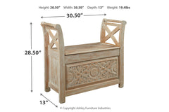 Fossil Ridge Accent Bench - A4000001