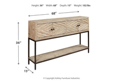 Roanley Sofa/Console Table - A4000262