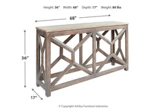 Lanzburg Sofa/Console Table - A4000263
