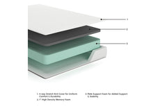 Chime 8 Inch Memory Foam King Mattress in a Box - M72641
