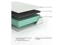 Chime 12 Inch Memory Foam California King Mattress in a Box - M72751