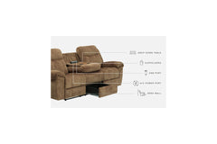 Huddle-Up Reclining Sofa with Drop Down Table - 8230489