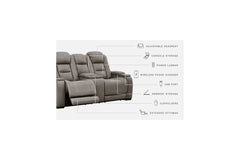 The Man-Den Power Reclining Loveseat with Console - U8530518