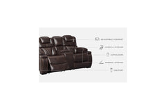 Warnerton Power Reclining Loveseat with Console - 7540718
