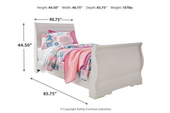 Anarasia Twin Sleigh Bed - B129B1