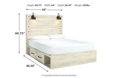 Cambeck Queen Panel Bed with 2 Storage Drawers - B192B17