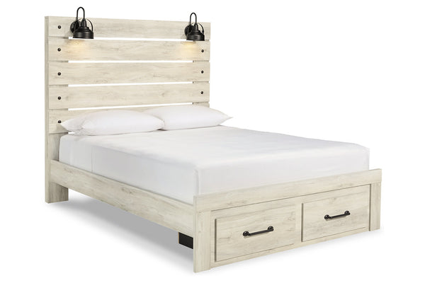 Cambeck Queen Panel Bed with 2 Storage Drawers - B192B8