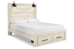 Cambeck Queen Panel Bed with 2 Storage Drawers - B192B8