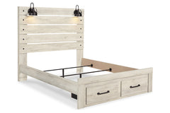 Cambeck Queen Panel Bed with 2 Storage Drawers - B192B8
