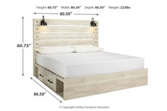 Cambeck King Panel Bed with 2 Storage Drawers - B192B19