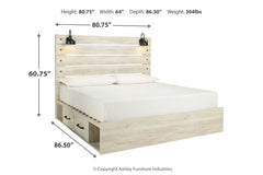 Cambeck King Panel Bed with 4 Storage Drawers - B192B27
