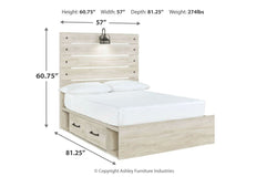 Cambeck Full Panel Bed with 4 Storage Drawers - B192B34