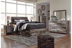 Derekson Queen Panel Bed with 6 Storage Drawers - B200B8