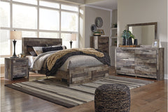 Derekson Queen Panel Bed with 2 Storage Drawers - B200B13