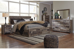 Derekson King Panel Bed with 4 Storage Drawers - B200B19