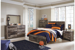 Derekson Full Panel Bed with 2 Storage Drawers - B200B16
