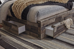 Derekson Queen Panel Bed with 6 Storage Drawers - B200B8
